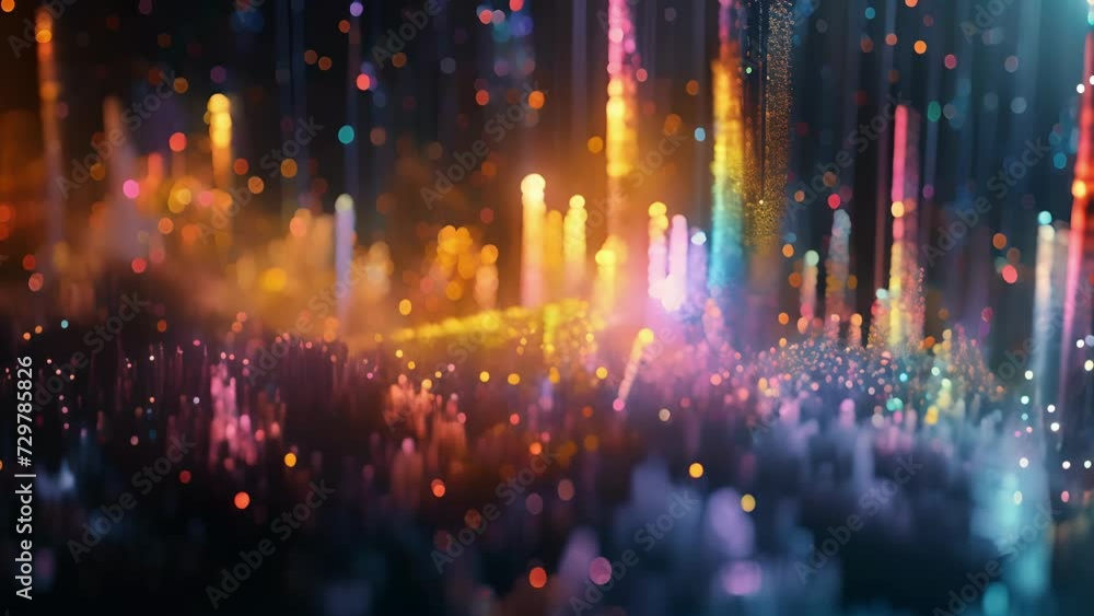 Poster witness the convergence of music and motion as the equalizer bars morph into graceful arcs of liquid