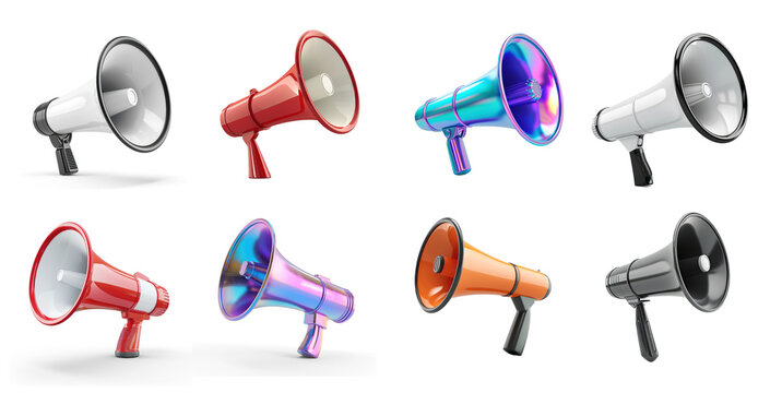 realistic 3d megaphone on transparency background PNG
