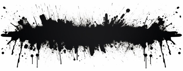 black splashed brushstroke