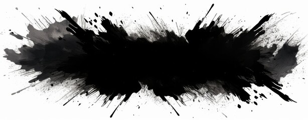 black splashed brushstroke
