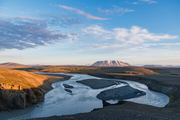 Low Light over Volcanic River