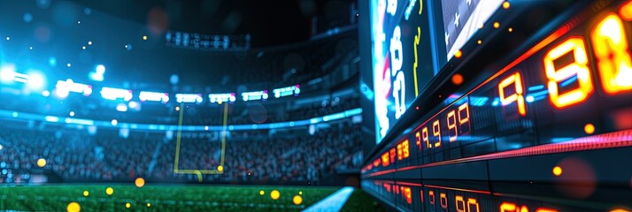 Sports betting and gambling concept with data and charts