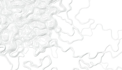Grey outline topographic contour map abstract tech background. Seamless pattern with White sea map and topographic contours map background.