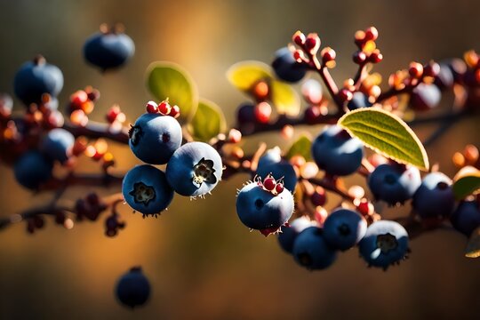 blue berries fields and garden back round of the blueberries 