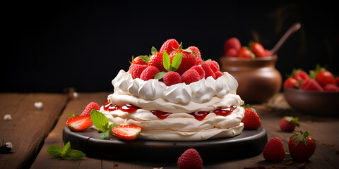 'National Cake Day, Berries And Cream Cloud Cake