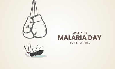 World Malaria Day, Malaria day creative design for social media post. 3D Illustration
