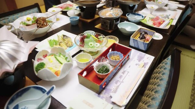 Gourmet Japanese Kaiseki Meal, Seafood and Hot Pots with Sashimi