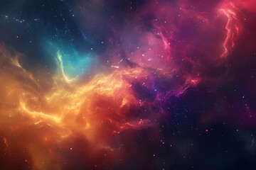 Fototapeta premium Cosmic abstract scenes, blending nebulas and starfields with digital art techniques, for science fiction book covers, transporting readers to otherworldly realms.