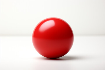 3D rendering of red balls in a row on a white background