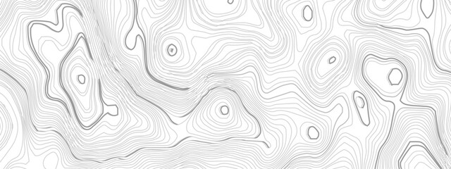 Abstract black and white wavy topography map background. Topography relief and topographic map wave line background.