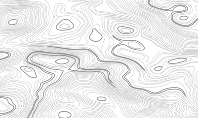 Abstract black and white wavy topography map background. Topography relief and topographic map wave line background.