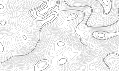 Abstract black and white wavy topography map background. Topography relief and topographic map wave line background.