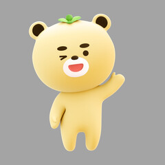 다양한 표정의 곰캐릭터
