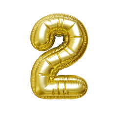Gold 3d Number Party Balloon