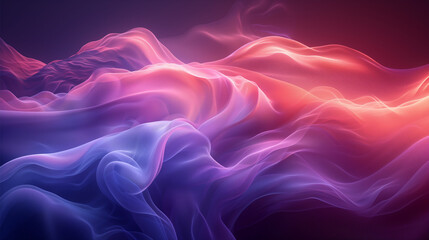 Obraz premium Elevate your space with a purple and blue abstract wallpaper, featuring smooth lines and a sabattier filter.