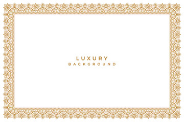 luxury golden orante page certificate border seamless pattern or wedding invitation background banner - obrazy, fototapety, plakaty