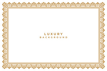 luxury golden page certificate border seamless pattern or wedding invitation background banner