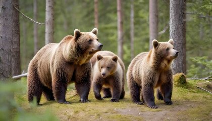 Fototapeta premium brown bear cub