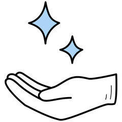 hand with star