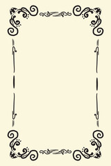 Cool hand-drawn vintage frame