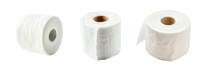 Collection of PNG. Tissue roll isolated on a transparent background.