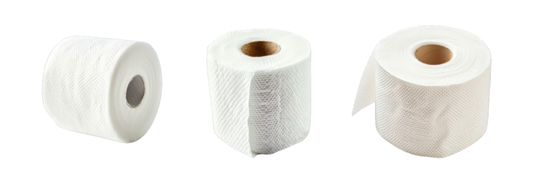 Collection of PNG. Tissue roll isolated on a transparent background.