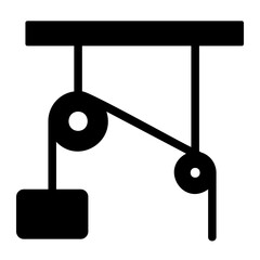 pulley glyph icon