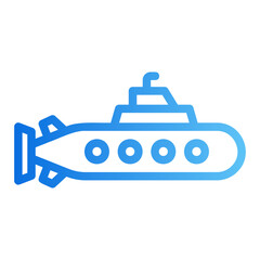 submarine gradient icon
