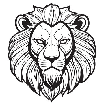 Set of lion, vector illustration, Generative Ai.