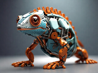Robotic chameleon ai generated image