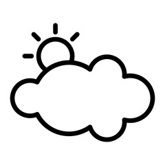 Cloud Vector Line Icon