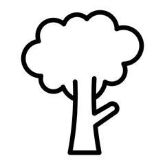 Tree Vector Line Icon