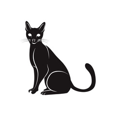 Fototapeta premium Siamese cat vector silhouette