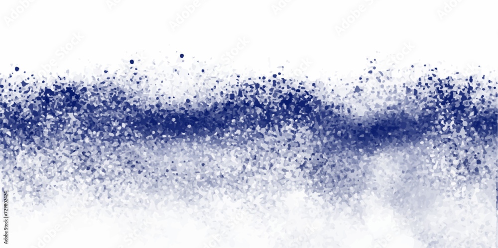 Poster abstract blue and white powder splatted snow background, freeze motion of color powder exploding/thr