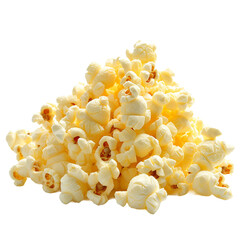 Butter popcorn, transparent background, isolated image, generative AI