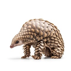 Obraz premium Photo of pangolin isolated on white background