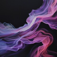 Obraz premium colours flowing on black background, abstract liquid background, smoke