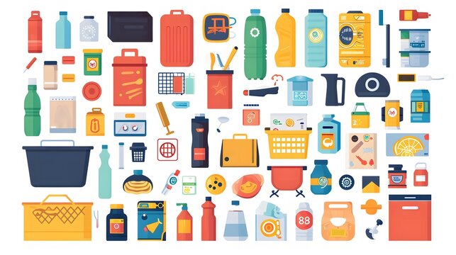 clip art collection of everyday objects and symbols