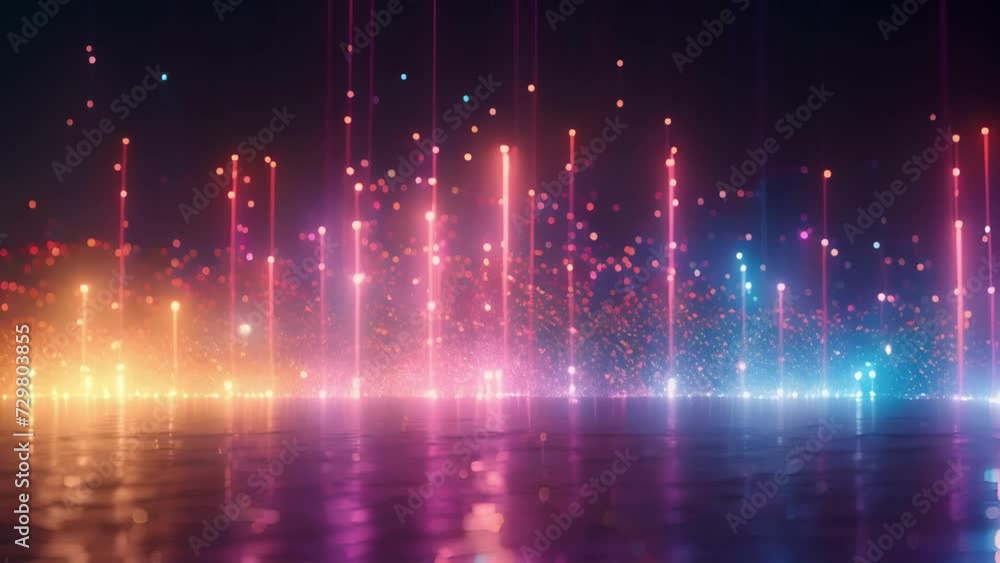 Poster the perfect fusion of music and pyrotechnics with equalizer bars shooting out a stunning array of fi