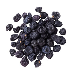 dried blueberry, transparent background, isolated image, generative AI