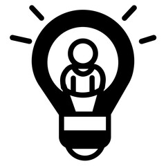 Brainstorming glyph icon