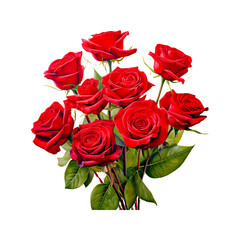 bouquet of red roses