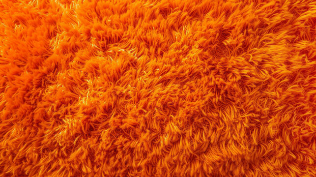 Orange shag carpeting 1970's style