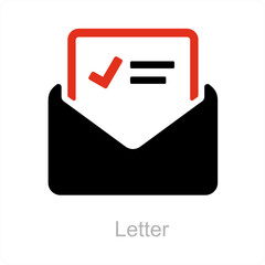 Letter and job icon concept
