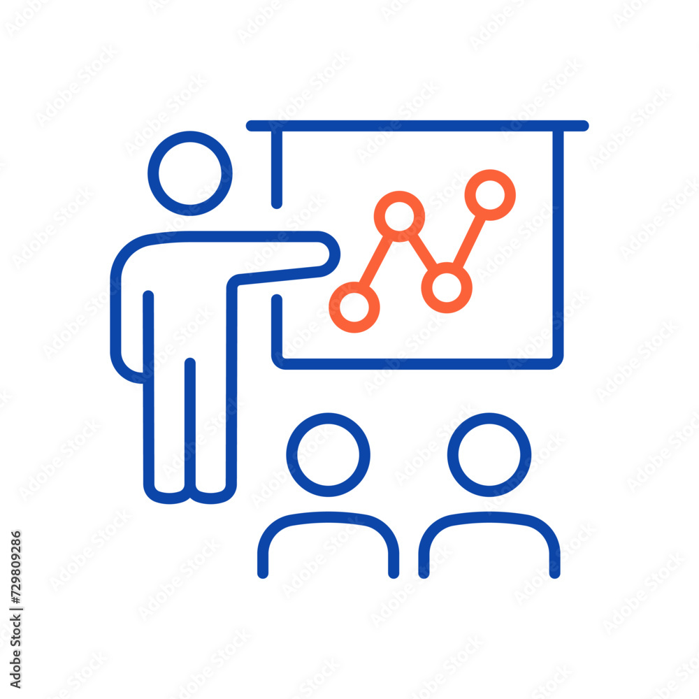 Poster workshop line icon. vector illustration. editable stroke. easily changes to any color.