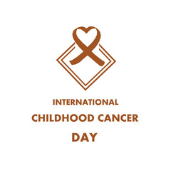 Vector illustration of International Childhood Cancer Day design template concept observed with Yellow Ribbon.