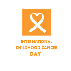 Vector illustration of International Childhood Cancer Day design template concept observed with Yellow Ribbon.