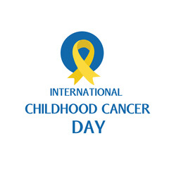 Vector illustration of International Childhood Cancer Day design template concept observed with Yellow Ribbon.