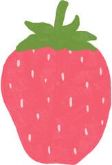 starwberry clipart. watercolor style. isolated on transparent background