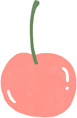 cherry clipart. watercolor style. isolated on transparent background